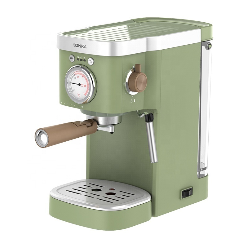 KONKA Italian semi-automatic capsule coffee machine household retro fancy milk bubble mini coffee powder dual purpose machine