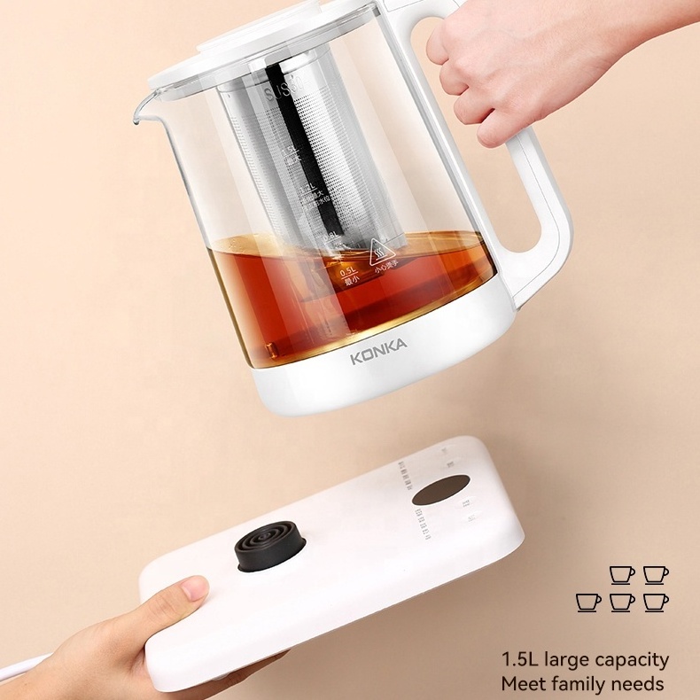 Multifunctional Touch Control Electric Kettle High Borosilicate Glass Visual Electric Kettle Glaze Health Pot Tea Kettle