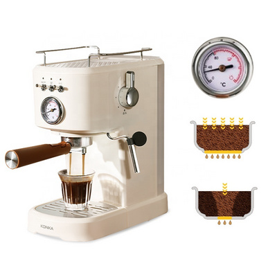 Semi-Automatic Espresso Coffee Machine Maker 1.2L Profesional Cappuccino Expresso Machine Coffee Maker 20 Bar With Milk Frother