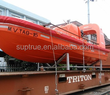 Suptrue 6 Persons 5 meter rescue boat FRP marine rescue lifeboat for lifesaving with davit