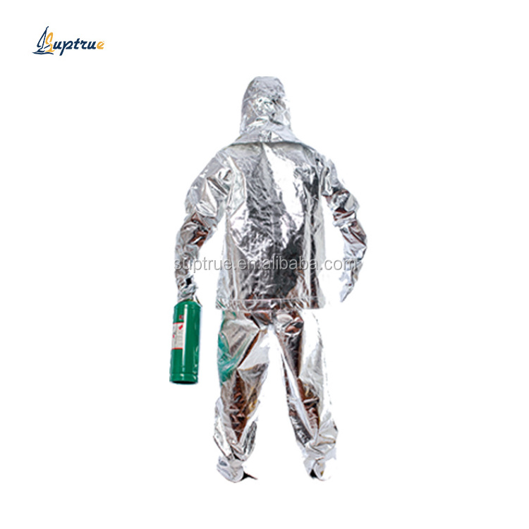 High temperature fire resistant heat insulation 500 degrees fire protection clothing aluminized suit from China