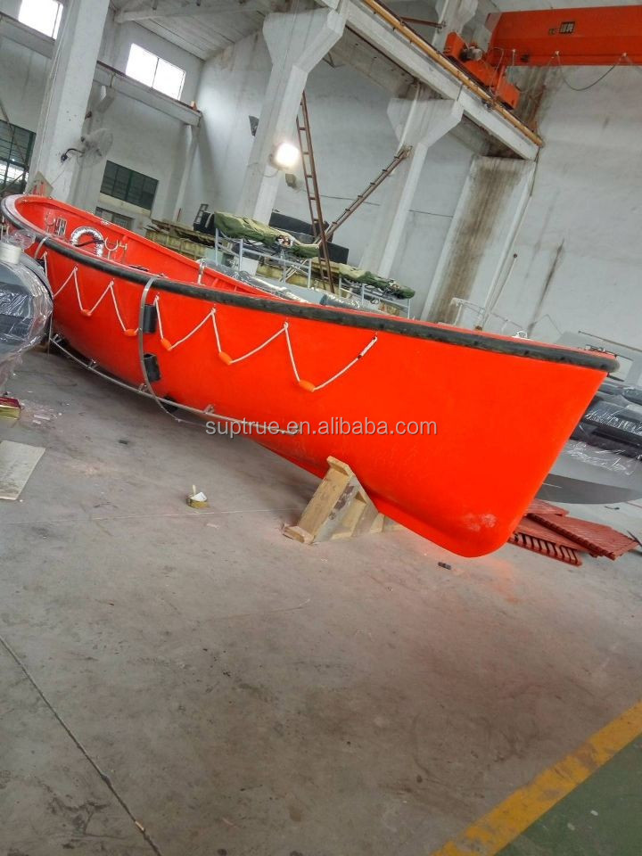 SOLAS Regulations Marine Open Type Fiberglass Lifeboat for sale