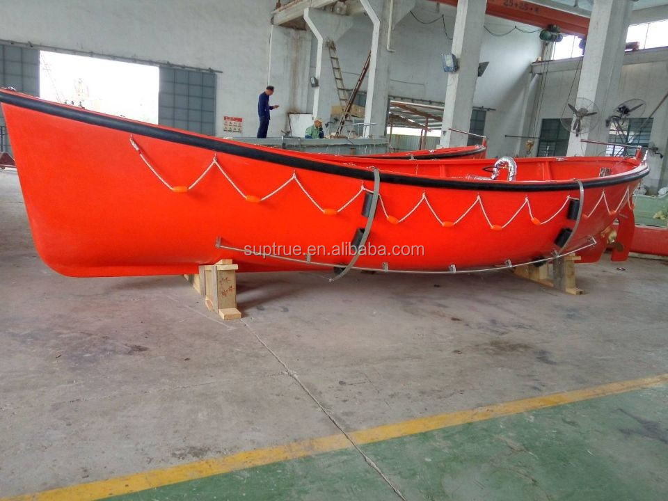 SOLAS Regulations Marine Open Type Fiberglass Lifeboat for sale