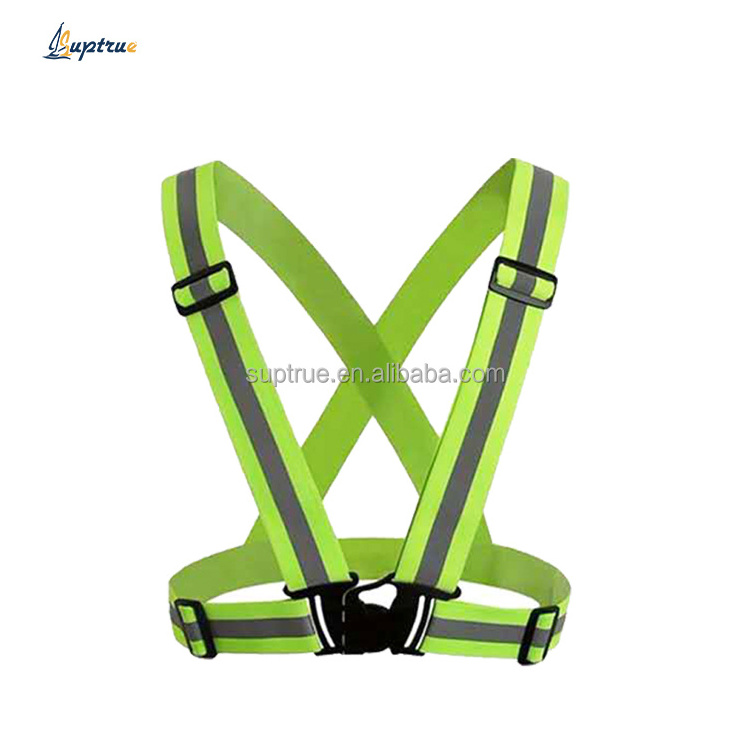 Sutprue Fabric waterproof reflective vest belt reflective running vest for running working