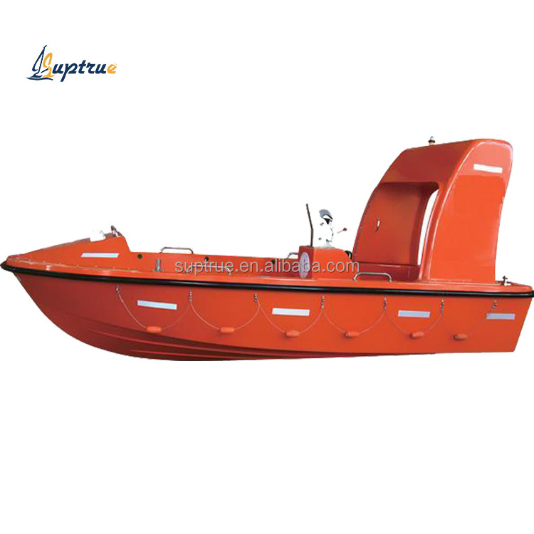 Suptrue 6 Persons 5 meter rescue boat FRP marine rescue lifeboat for lifesaving with davit