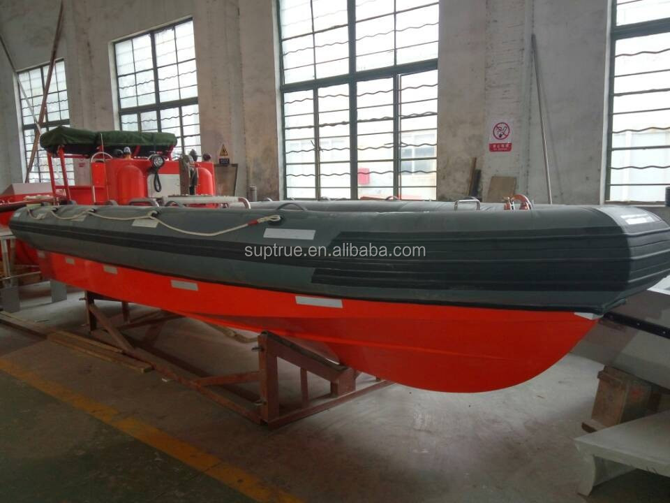 Widely used Solas 15 Persons FRP Open Type Fast Rescue Boat high speed for sale