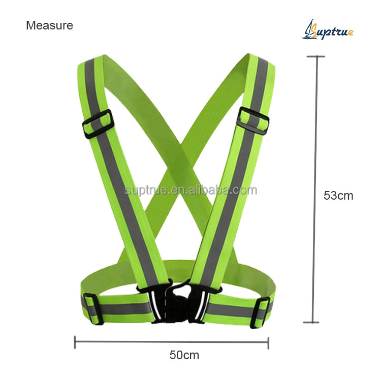 Sutprue Fabric waterproof reflective vest belt reflective running vest for running working