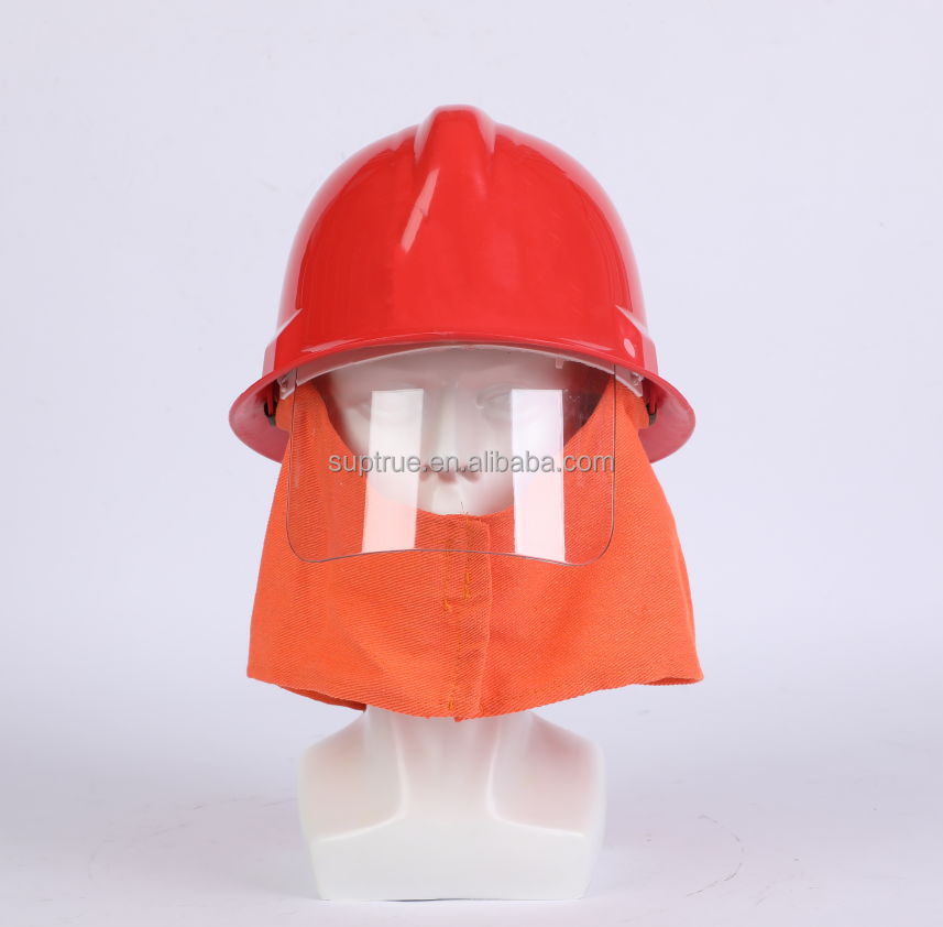 High temperature resistant Orange Rescue Forest Fireman Fire Fighter Helmet With Visor from china