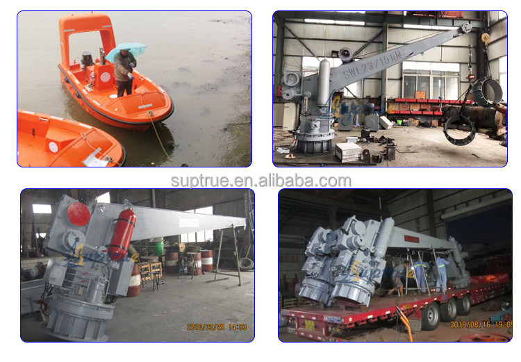 Suptrue 6 Persons 5 meter rescue boat FRP marine rescue lifeboat for lifesaving with davit