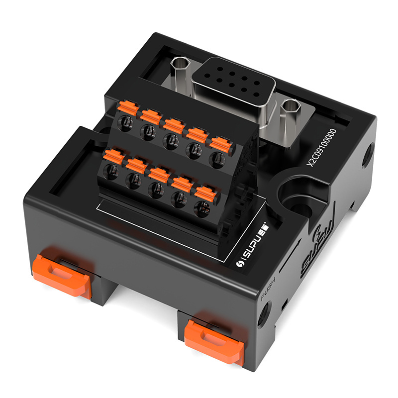 9 Poles Connections Din Rail Mounting Screw Mount Factory Directly Supply Connector Fixed Wire Terminal Block