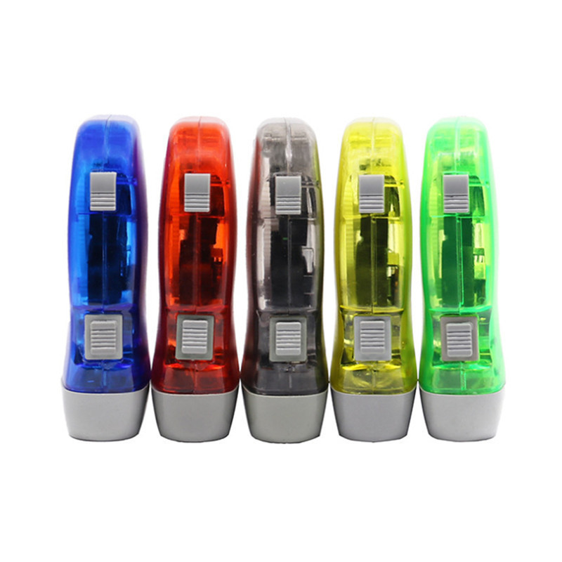 3 LED Hand Pressing Dynamo Crank Power Flashlight Torch