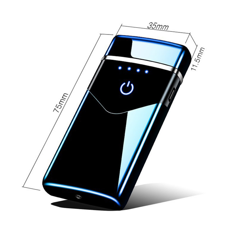 Windproof flameless led usb lighter, hot sell touch ignition torch lighter custom lighter