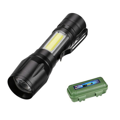 Waterproof camping hunting light, USB rechargeable torch lantern LED adjustable penlight