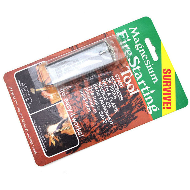 Outdoor gear 99.99% magnesium fire starter survival flint lighter stone camping outdoor tools