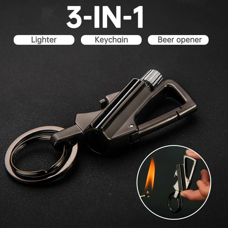 Hot selling Thousand Matches Waterproof Flint Fire Starter Kerosene Petrol Lighter Portable Bottle Opener