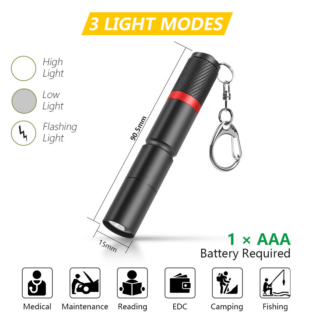 Ultra Bright XPE LED Flashlight Portable Keychain Pen Light For Outdoor Camping Emergency