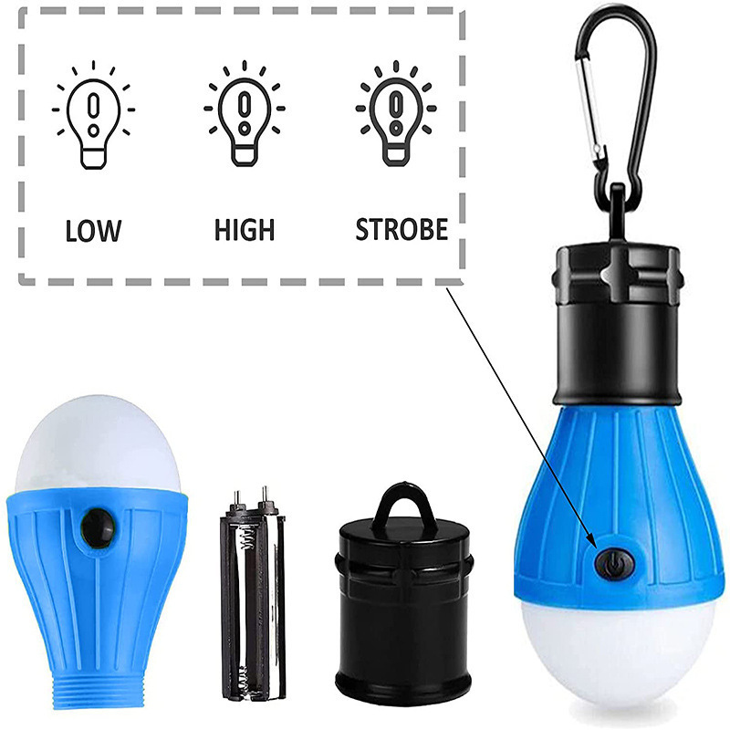 Portable Camping Light 3 Lighting Modes Battery Powered Hanging Tent Light LED Camping Lantern for Hiking Backpacking Fishing