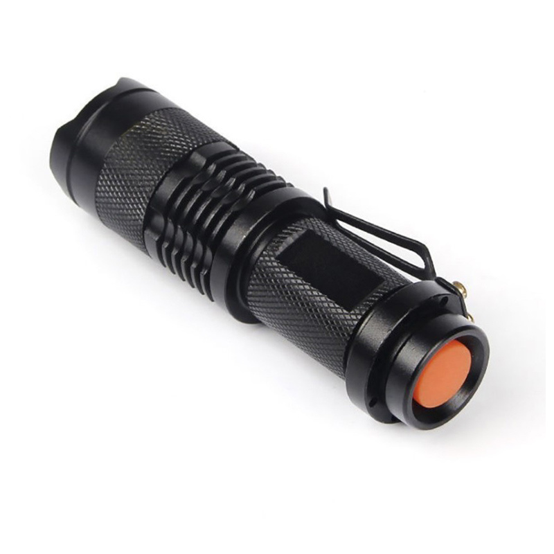 Mini LED flashlight SK68 portable EDC torch, emergency camping lantern use AA battery