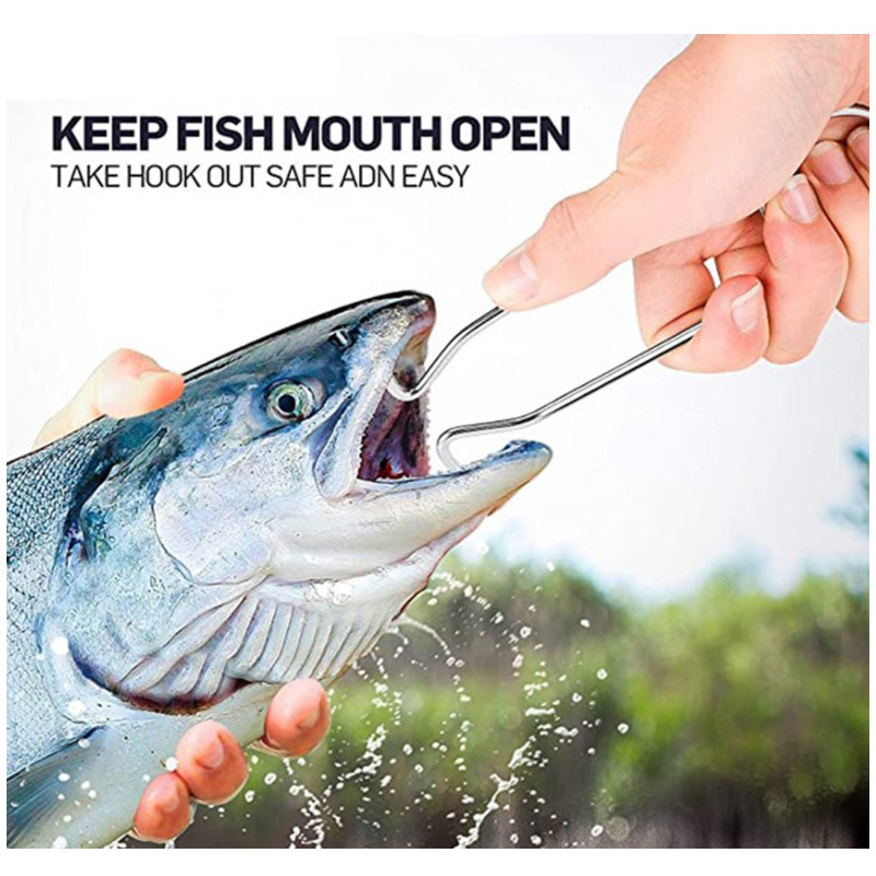 Camping accessories fish mouth opener floating springs water bottle hanger