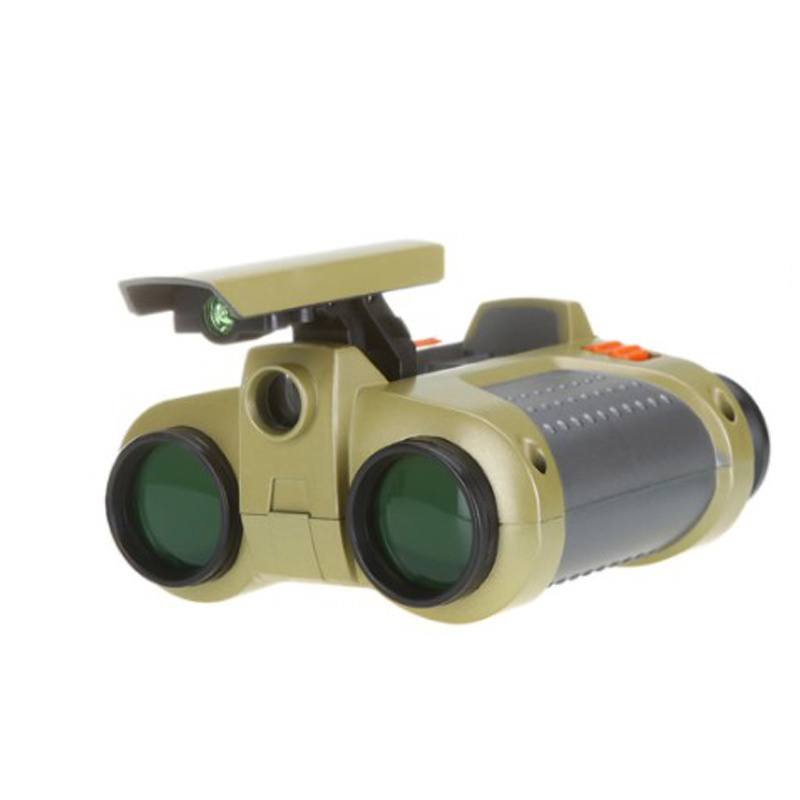 Hot selling 4x30mm night scope binoculars with pop up flashlight spotlight