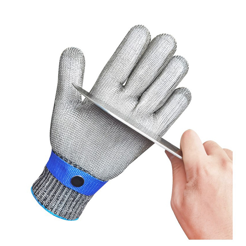 Supuer stainless steel cut resistant gloves, metal mesh anti cutting working gloves butcher kitchen work gloves