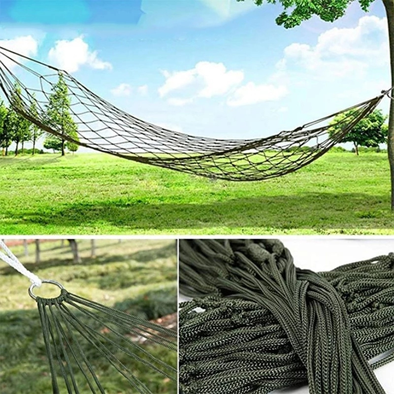 Outdoor Camping Hammock Mesh Net for Garden Beach Yard Travel Garden Swing Hanging Bed