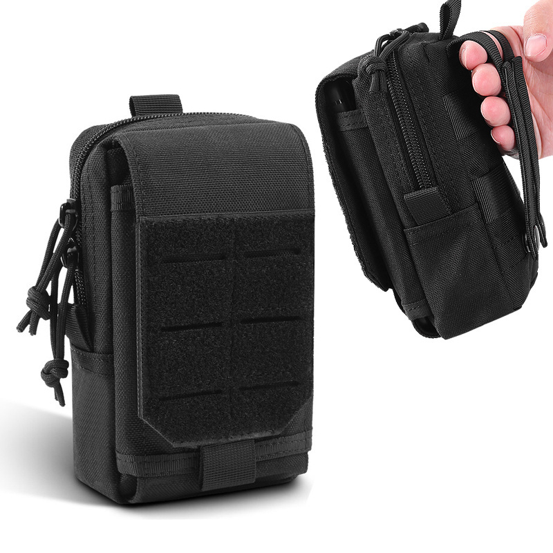 1000D Nylon Molle Pouch Waist Bag Outdoor Men EDC Tool Bag Vest Pack Purse Mobile Phone Case Compact Bag