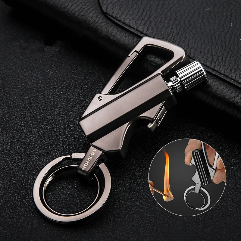 Hot selling Thousand Matches Waterproof Flint Fire Starter Kerosene Petrol Lighter Portable Bottle Opener