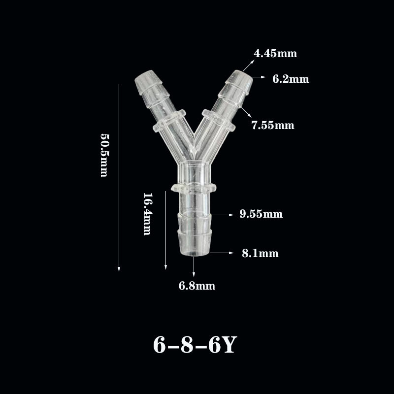 Plastic reducing tee Pagoda water nozzle joint Y-shaped tee reducer 3 Way Y Type Hose Connector  Plastic  Pipe Fitting