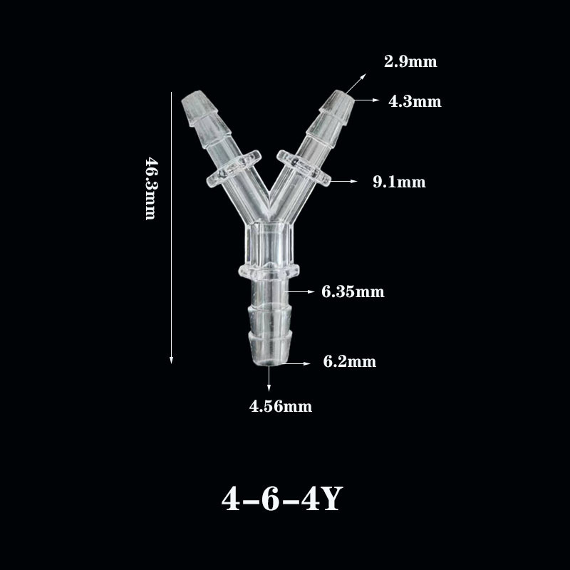 Plastic reducing tee Pagoda water nozzle joint Y-shaped tee reducer 3 Way Y Type Hose Connector  Plastic  Pipe Fitting