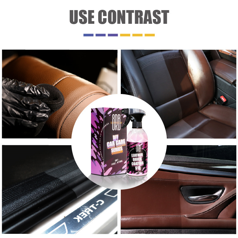 2023 SURAINBOW New Car Care Products Car Interior Polish Spray Leather Quick Coating S15