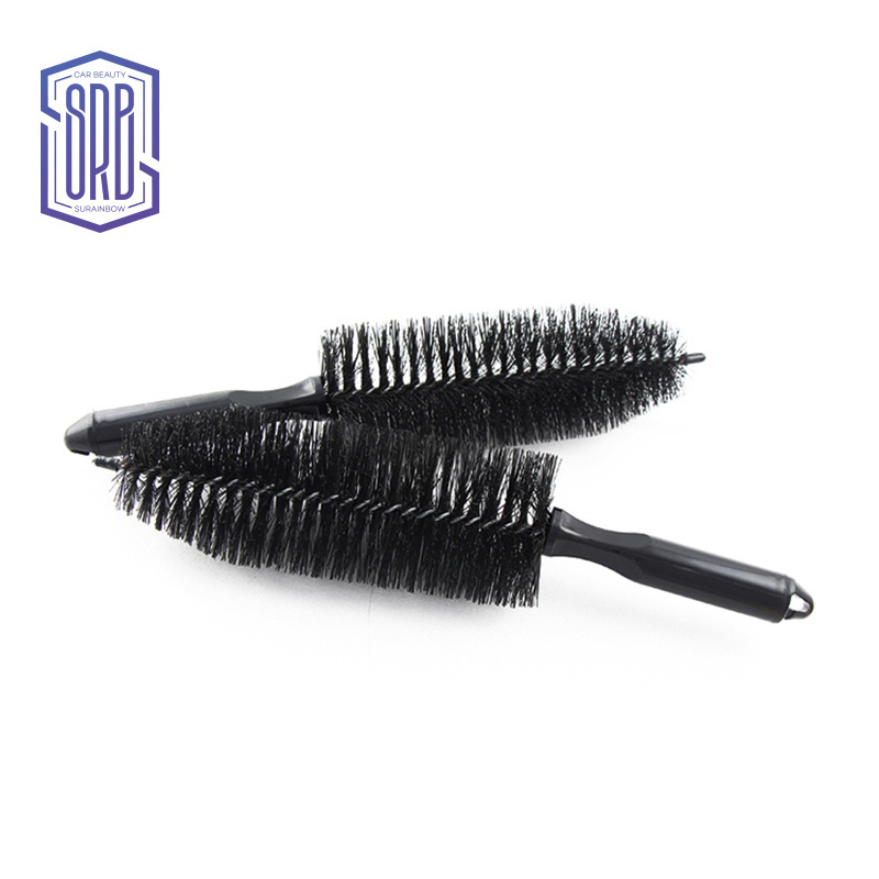 Long Auto Details Soft Bristle Wheel Cleaner Brush No Scratch Tire Rim Brush Car Alloy Wheel Cleaning Brush