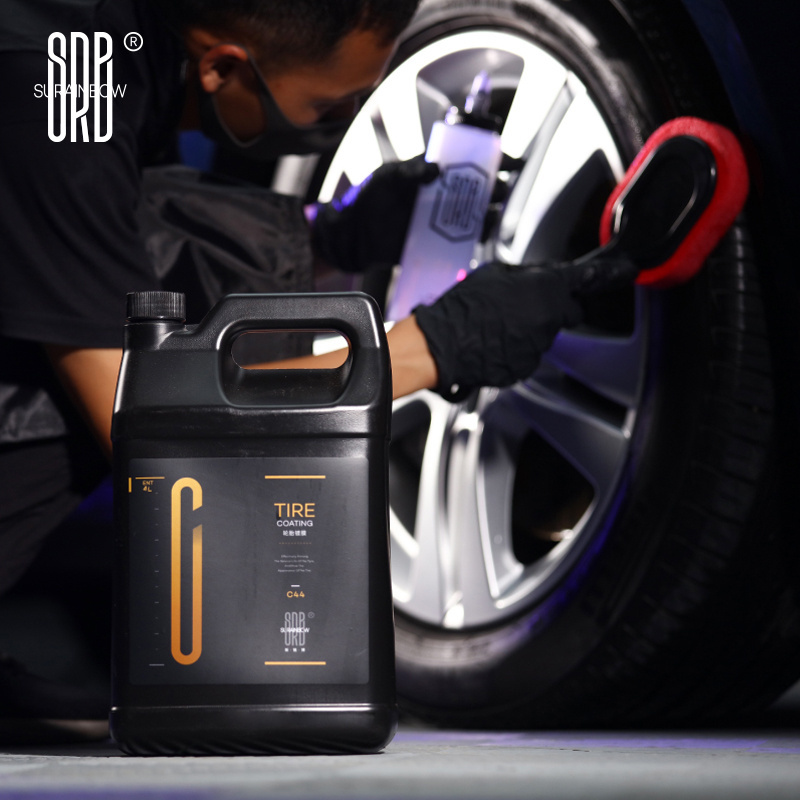 SRB C44 auto detailing product tire protectant long lasting black tyre shine car tire coating