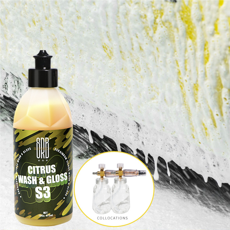 S3 Citrus Wash & Gloss Foaming Car Wash Soap Works with Foam Cannons Foam Guns or Bucket Washes car polish wax