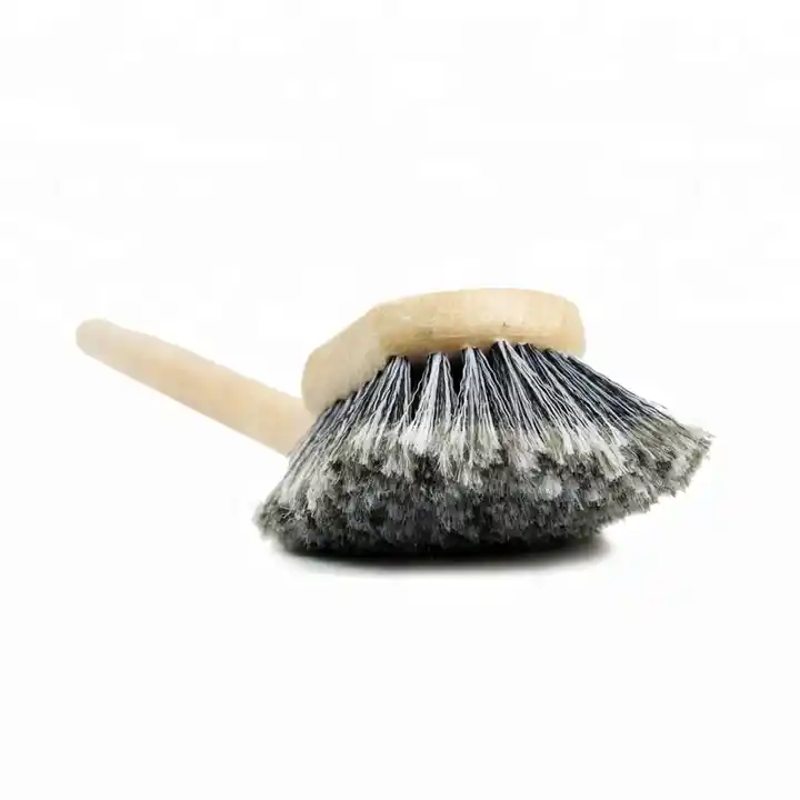 Long handel wheel brush car wash detailing soft bristle brush for car washing car care product oem