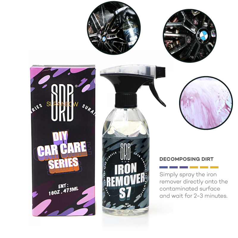 2023 SURAINBOW New Car Chemical Products DIY Car Wash Iron Remover S7 for Car paint and wheel cleaning