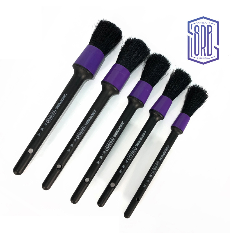 Durable Multifunctional Full Car Cleaning Brush Detailing Brocha 5pcs A Set (T02)