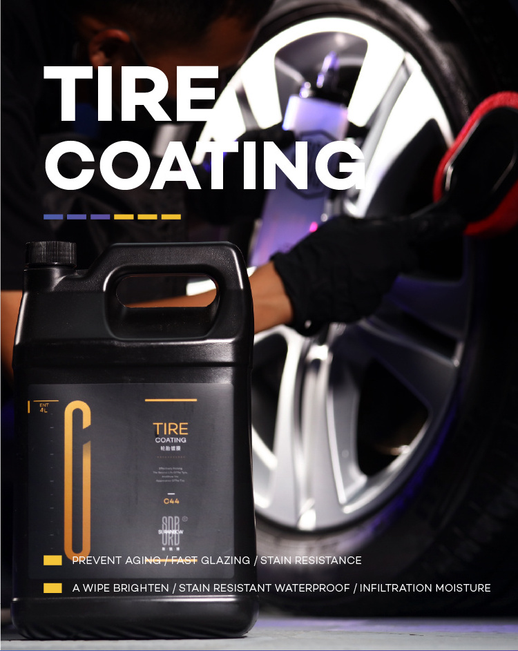 C44 Surainbow Hot Shine High Gloss Tire Coating Tire Shine Spray Long Lasting Deep Black Shine with No Sling