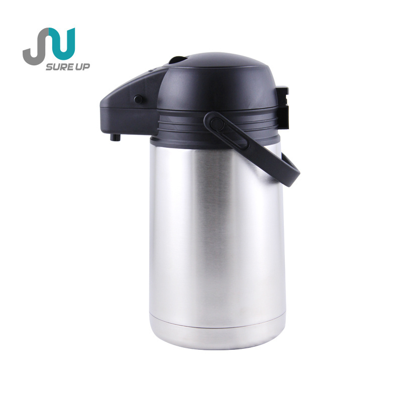 Small size capacity coffee brewer 1L thermos stainless steel vacuum airpot Portable termo de agua for family