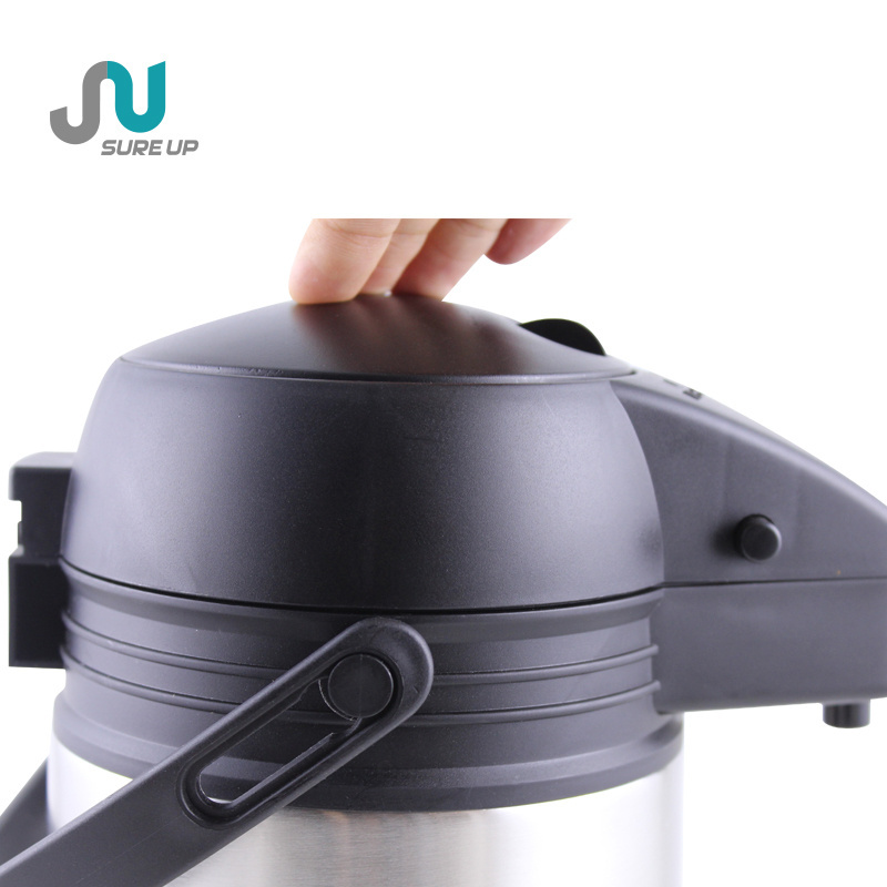 Small size capacity coffee brewer 1L thermos stainless steel vacuum airpot Portable termo de agua for family