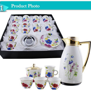 Hot products 2023 China wholesale Arabic flower coffee pot royal porcelain tea sets tea pot