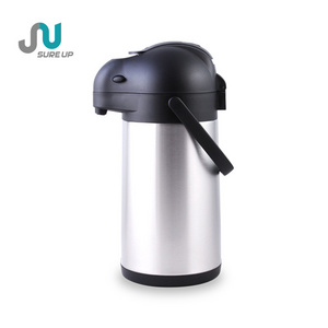 Amazing hot sale factory price stainless steel thermos vacuum flask pump air pot for coffee shop