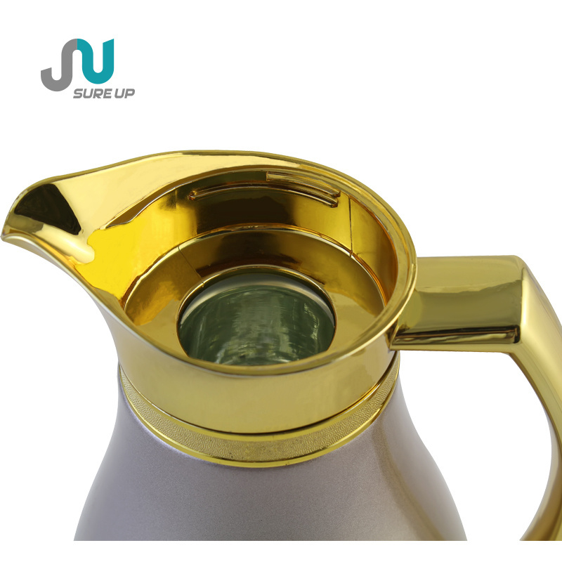 Arabic Style Tea Pot Durable Stainless Steel Turkish Coffee Pots Thermos Silver Coffee Pot Vacuum Jug