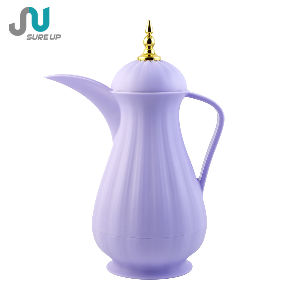 Coffee Pot Long Mouth Carafe Thermos Arabic Plastic Teapot Glass Inner 2023 New Arrival Private Label Insulated Jug