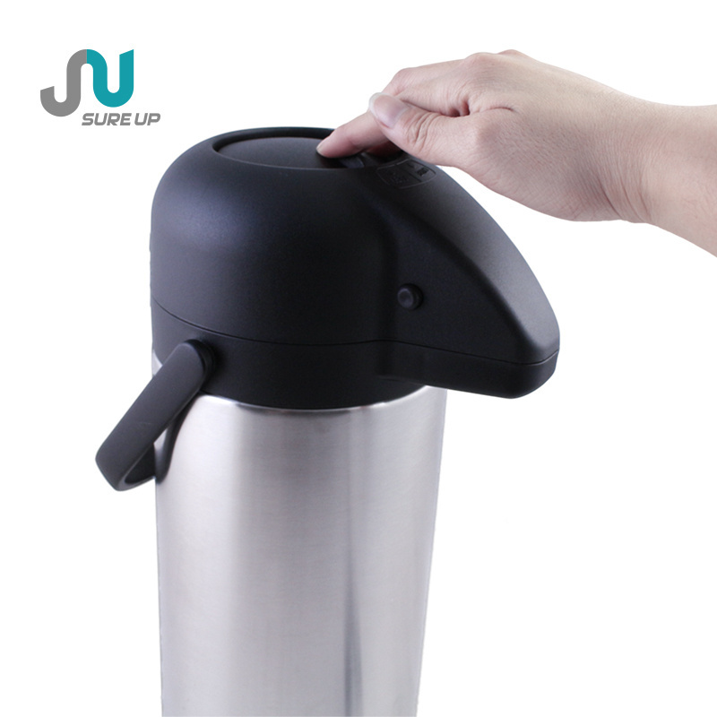 Sure up coffee dispenser pump insulated thermos with handle 1.9 liter airpot for shop