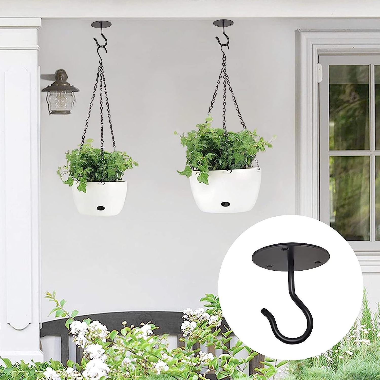 Ceiling Hooks for Hanging Plants Metal Plant Bracket Iron Wall Mount Lanterns Hangers for Hanging Bird Feeders Lanterns