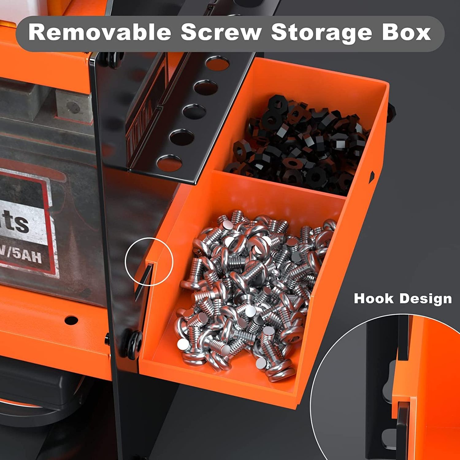 Power Tool Organizer Garage Storage Rack 4 Drills Holder Wall Mount Heavy Duty Tool Shelf