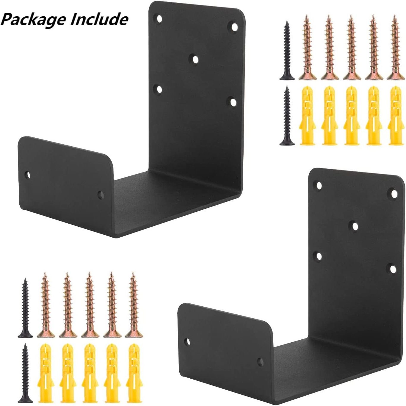 Heavy Duty mailbox mounting bracket, iron door barricade brackets