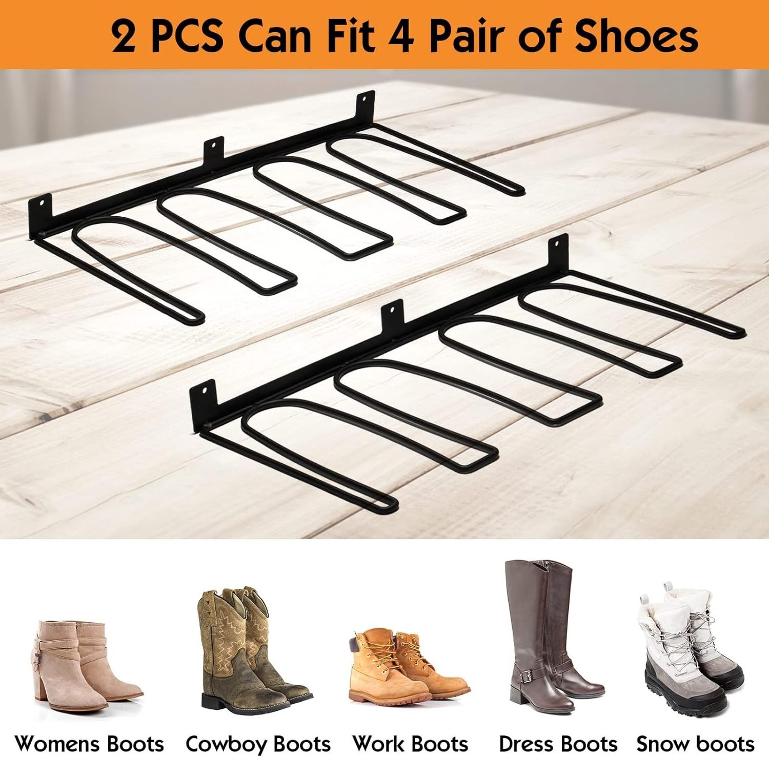 Wader Hangers Boot Rack Wall Mounted Shoes Rack Organizer Tall Boots Metal Wire Hanging Boot Rack