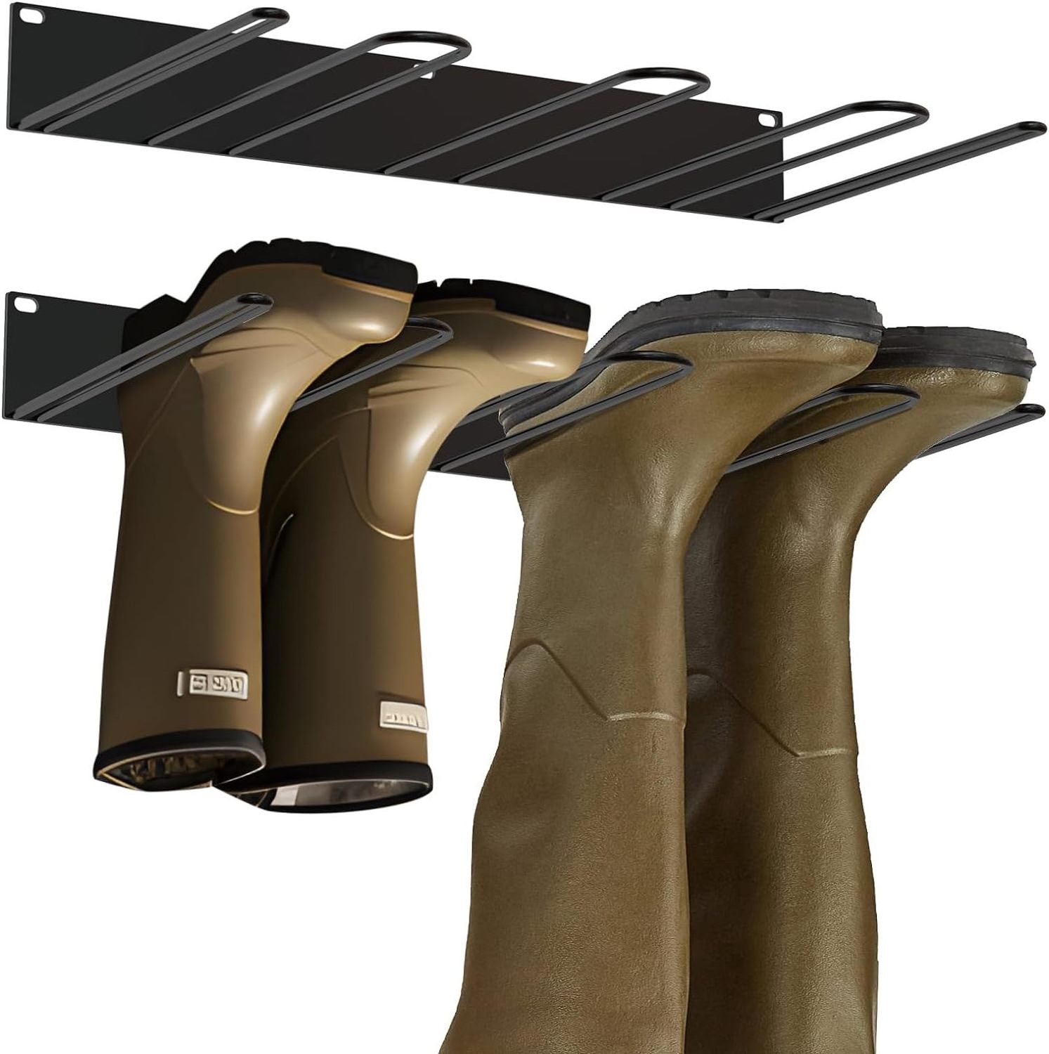 Cowboy Boot Holder for Mudroom Garage Boot Organizer Shoes Rack for Tall Boots Wall Mount Shoe Holder